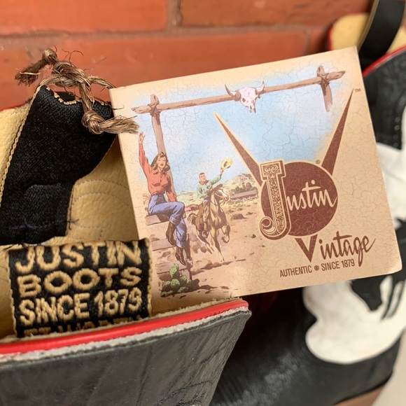 JUSTIN Vintage Collection Rare Rodeo Cowboy Boots - Picture 5 of 12